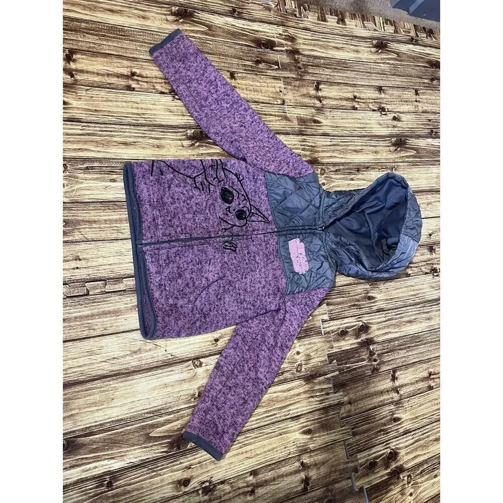 Star Wars, Pink And Grey Girls Zipper Jacket Size 5 Baby Yoda